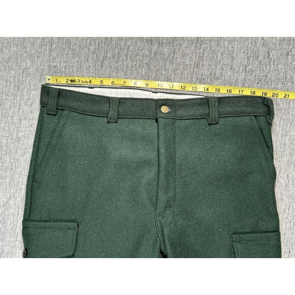 Vintage Codet Cargo Pants Mens 38x33 Green Wool Hunting Utility Heavyweight - Picture 8 of 16